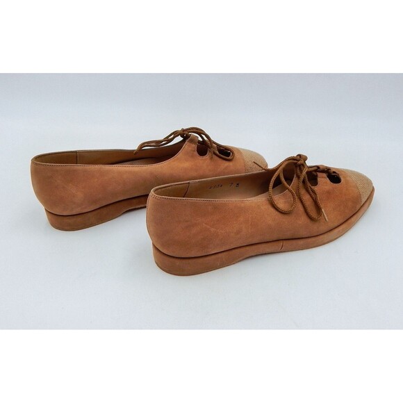 Etienne Aigner Womens Suede Flats Lace Up Casual Slip On Made In Spain Size 7 M - Picture 5 of 13